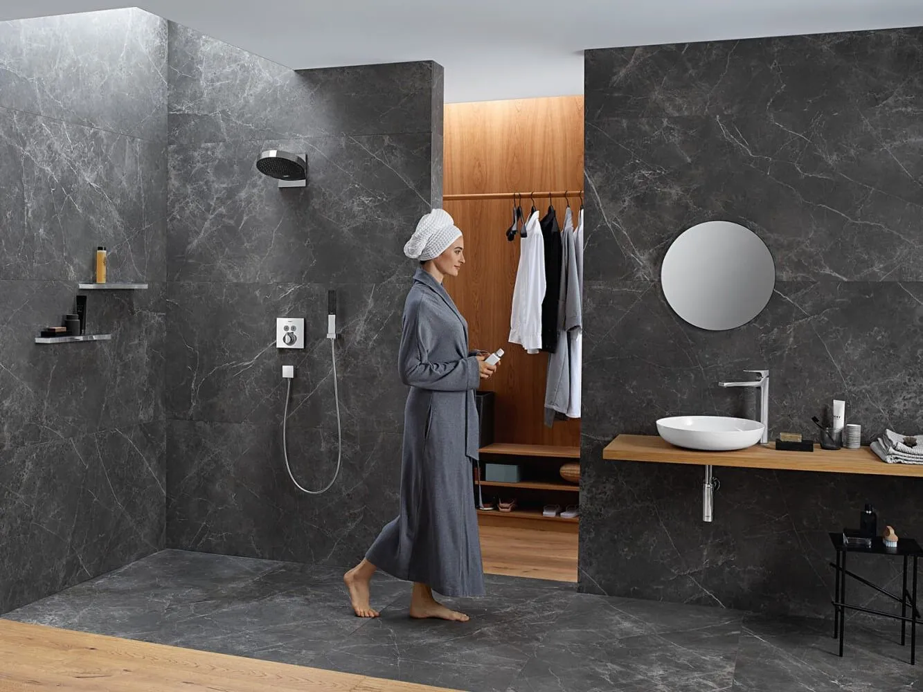 Ручной душ-палочка Hansgrohe Rainfinity 100 1jet 26867700 EcoSmart белый матовый