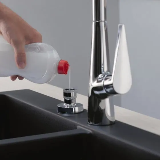 Диспенсер для моющего средства HANSGROHE A41 40438670 цвет Чёрный матовый