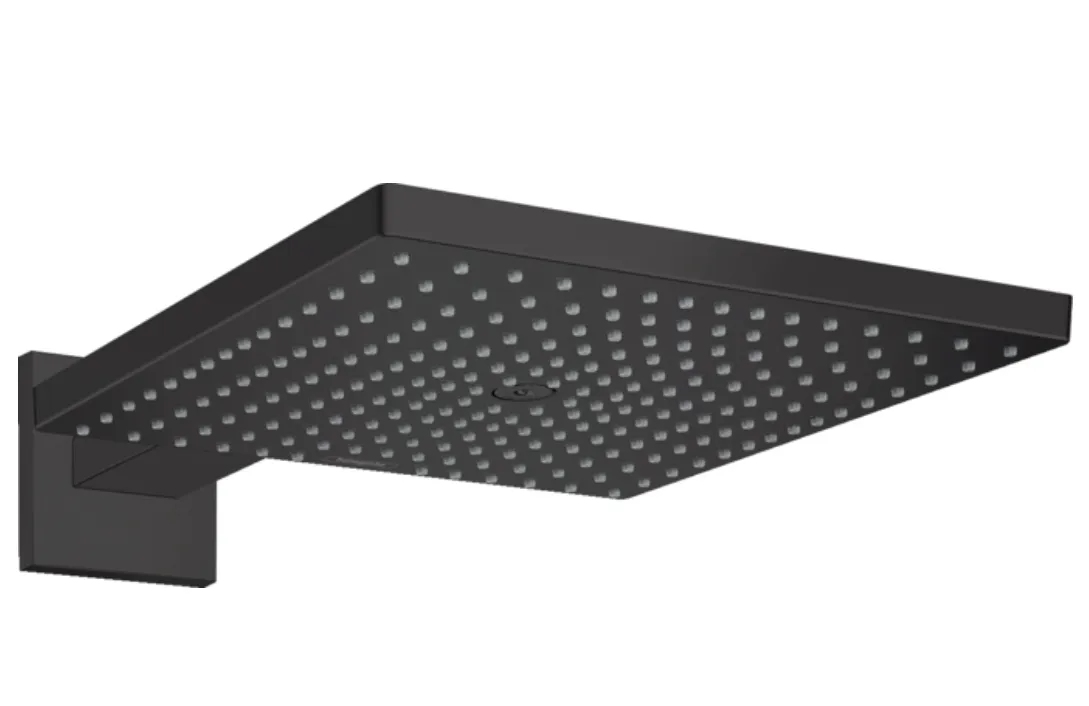 Верхний душ квадратный с настенным держателем HANSGROHE Raindance E 26238670 300, 1jet, цвет Чёрный матовый