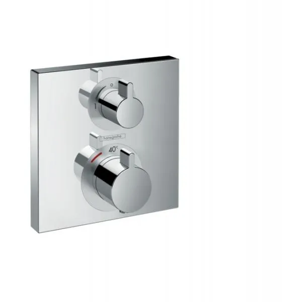 Термостат для душа Hansgrohe Ecostat Square 15712000 с запорным вентилем хром