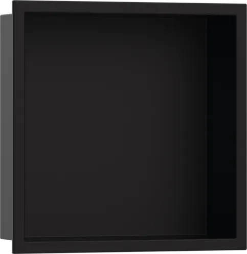 Настенный короб HANSGROHE XtraStoris Original 56061670 с интегрированной рамой 300 мм х 300 мм х 100 мм, матовый чёрный