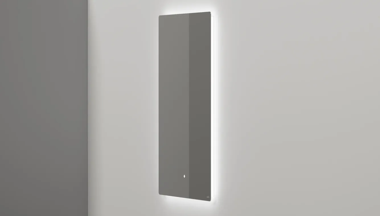 Зеркало с LED - подсветкой SALINI OMBRA 27M016090BH 600х900х25мм, с обогревом и сенсорным включателем, цвет Серый