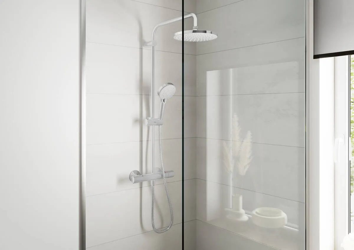 Душевая система HANSGROHE Vernis Blend Showerpipe 200 1jet  26276000 с термостатом, хром