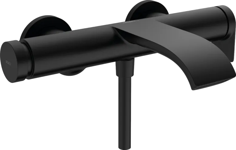 Смеситель для ванны однорычажный HANSGROHE Vivenis 75420670 внешнего монтажа, чёрный матовый