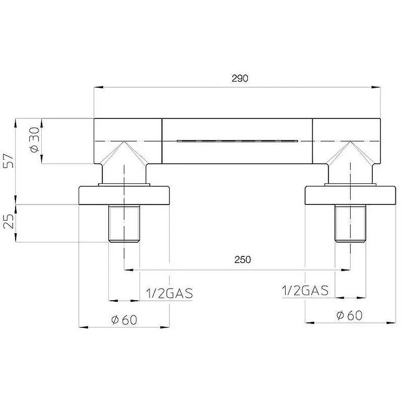 Верхний душ настенный поворотный BOSSINI CASCATA WALL I00271F.030 Хром