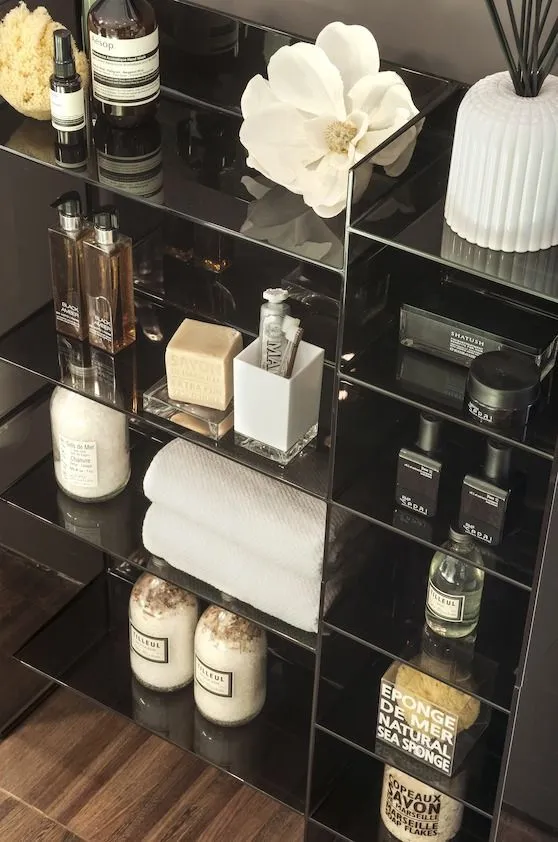Стеллаж для ванной комнаты Kartell by Laufen   3.8933.1.085.000.1   пластик, серый дымчатый