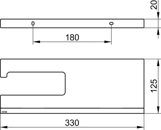 Держатель для туалетной бумаги с полочкой KEUCO EDITION 90 Square 19173 018000 Хром/Дымчатое стекло