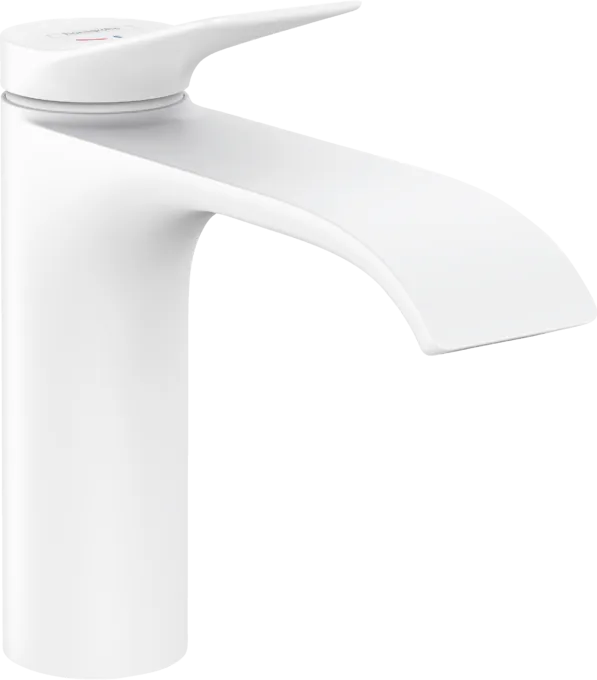 Смеситель для раковины HANSGROHE Vivenis 75023700 110 мм, с донным клапаном, белый матовый