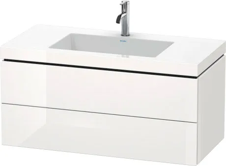 Тумба подвесная с раковиной Duravit L-Cube LC6928O2222 белый глянцевый