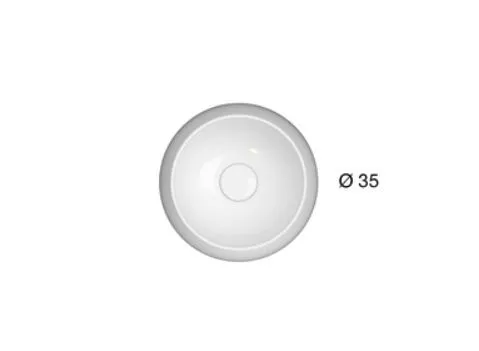 Раковина - чаша накладная круглая GLOBO T-EDGE TE035BI Ø 350 мм, без отверстия под смеситель, без перелива, белая глянцевая