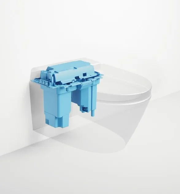 Подвесной умный безободковый унитаз GSI WClean 7418K26 590х375 мм, с модулем электронного биде и сиденьем Soft-Close, цвет чёрный матовый Ardesia