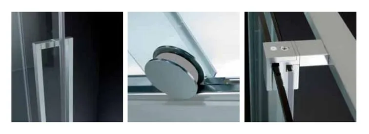 Дверь левая раздвижная для прямоугольной кабины Provex S-Lite 1079 SN 05 GL L (W1300) 1300 мм х 1950 мм, блестящий алюминий/стекло прозрачное