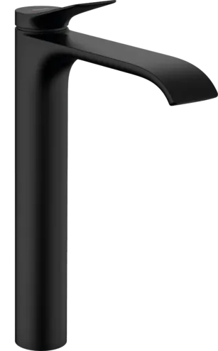 Смеситель для раковины однорычажный HANSGROHE Vivenis 75040670 250 мм, со сливным гарнитуром, чёрный матовый