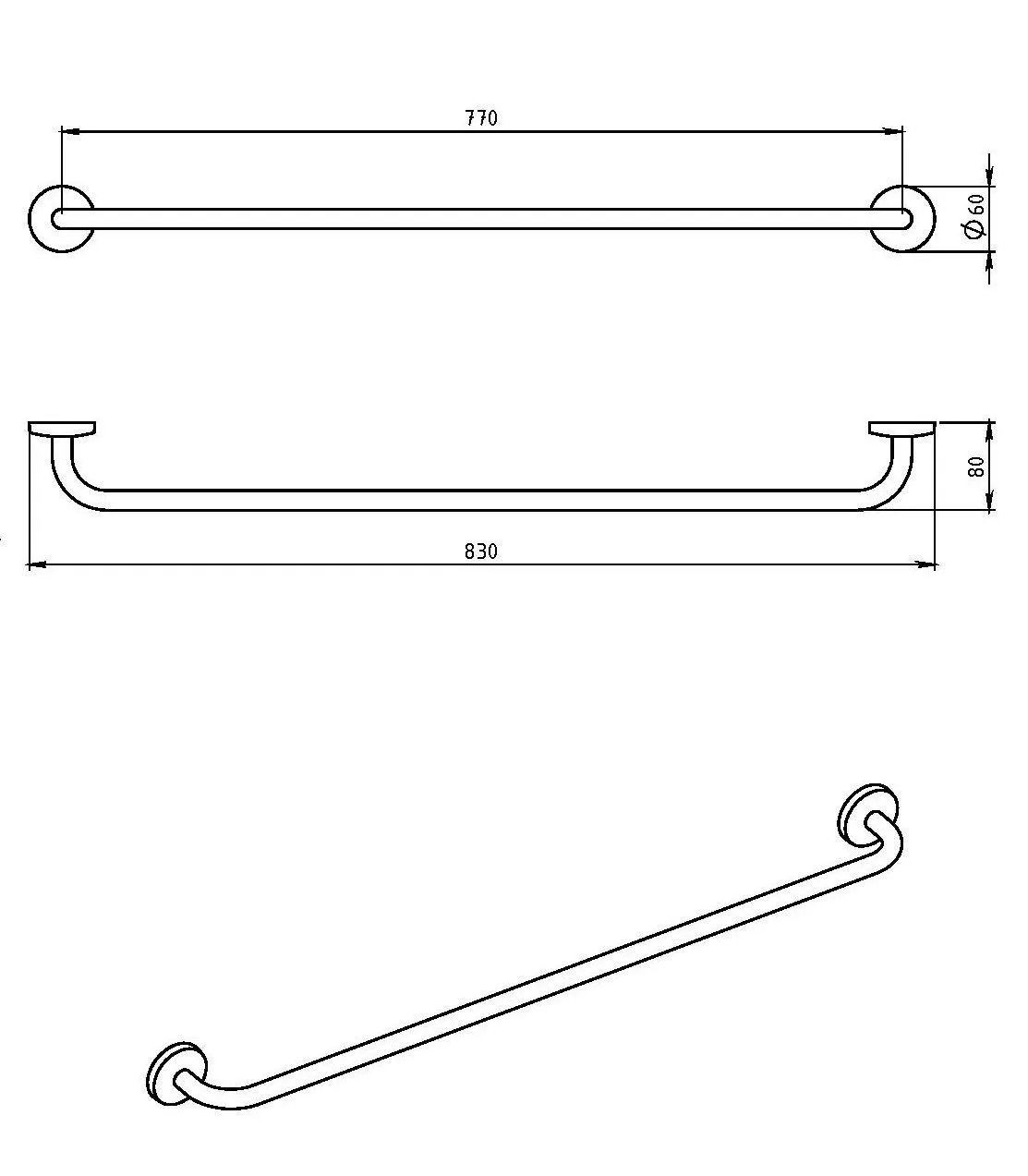 Полотенцедержатель Novaservis  Metalia 1 6180.0 хром