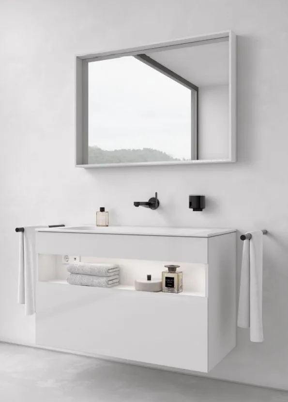 Полотенцедержатель одинарный неповоротный KEUCO COLLECTION REVA 12822 370000 340 мм, чёрный матовый