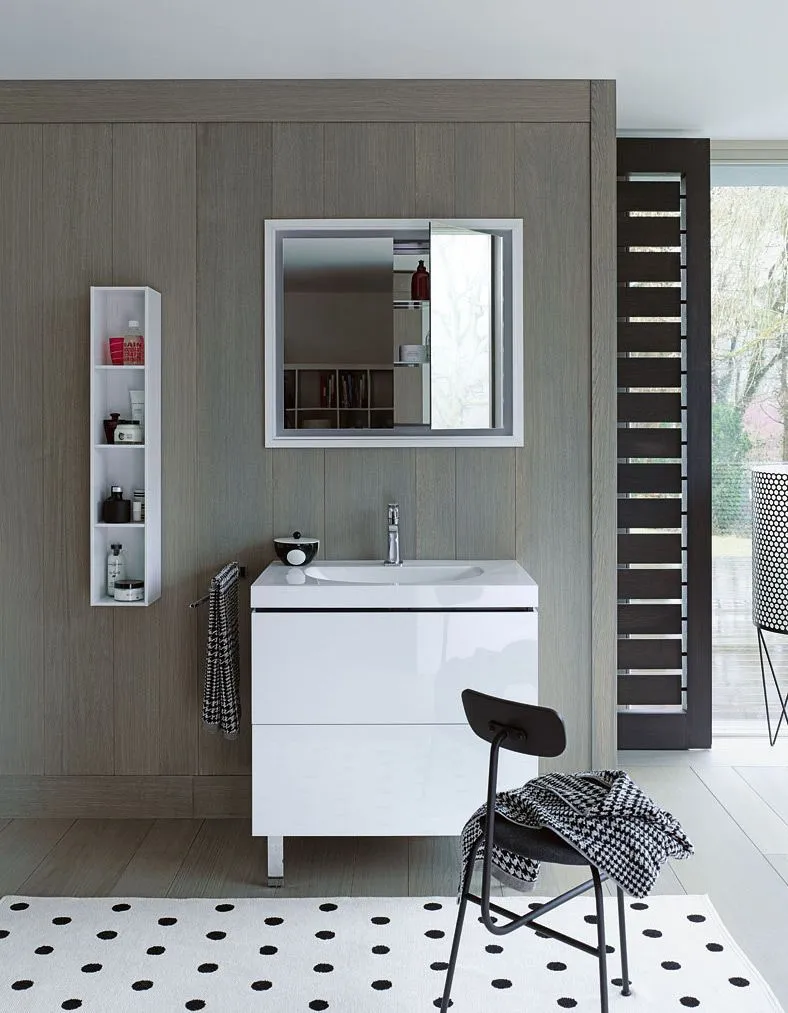Тумба подвесная с раковиной Duravit L-Cube LC6917O2222 белый глянцевый