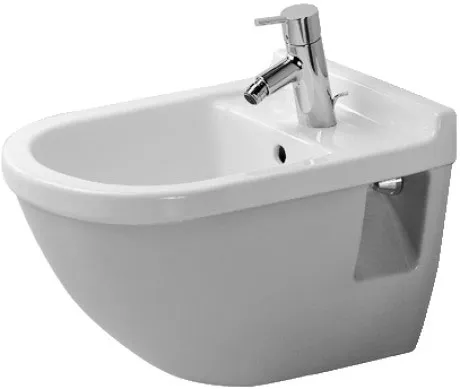 Подвесное биде Duravit Starck 3 22301500001 с переливом, с покрытием WonderGliss, белое 