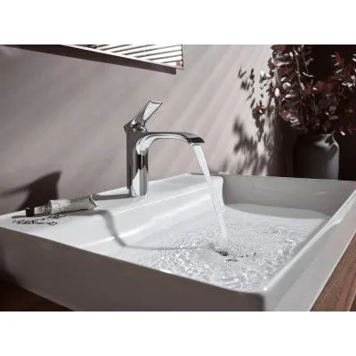Смеситель для раковины HANSGROHE Vivenis 75023700 110 мм, с донным клапаном, белый матовый