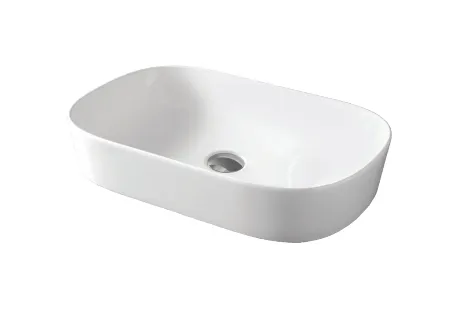 Раковина накладная ARTCERAM GHOST GHL002 01 00 650 мм х 420 мм, без отверстия под смеситель, без перелива, белый глянцевый