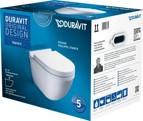 Подвесной унитаз Duravit Starck 3 42250900A1 54 см с сиденьем (комплект)