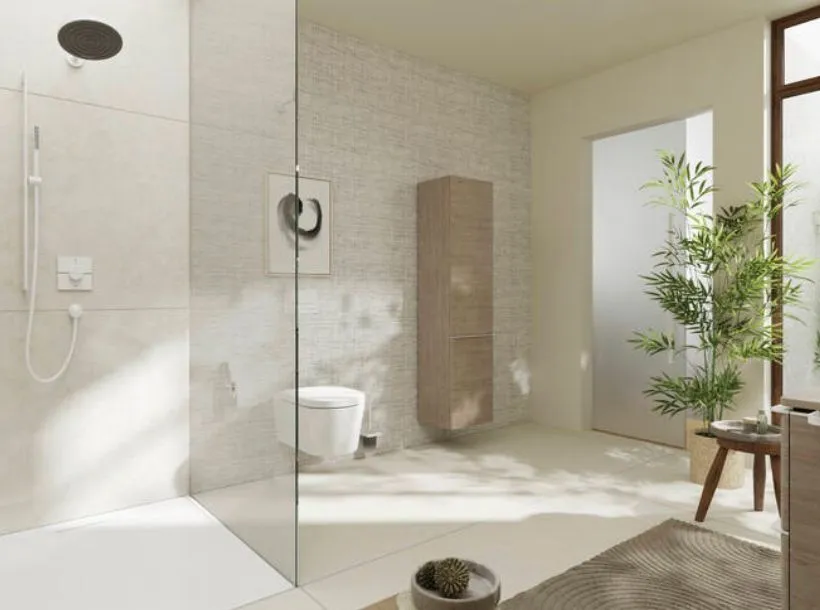 Душевая штанга HANSGROHE Unica S Puro 24405700 950 мм, с ползунком и шлангом 1600 мм, цвет Белый матовый