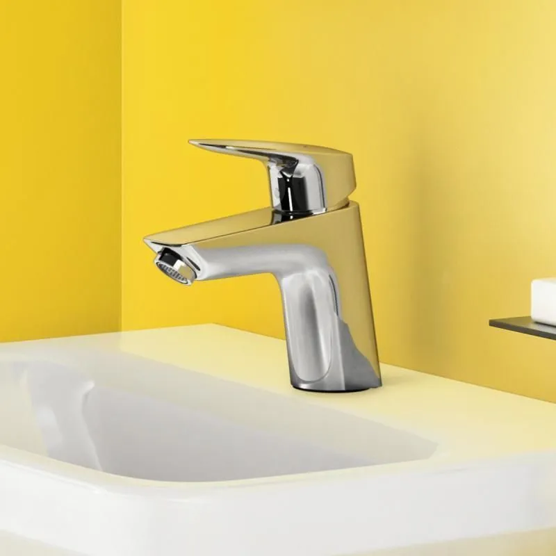 Смеситель для раковины Hansgrohe Logis 71078000 LowFlow с донным клапаном хром 