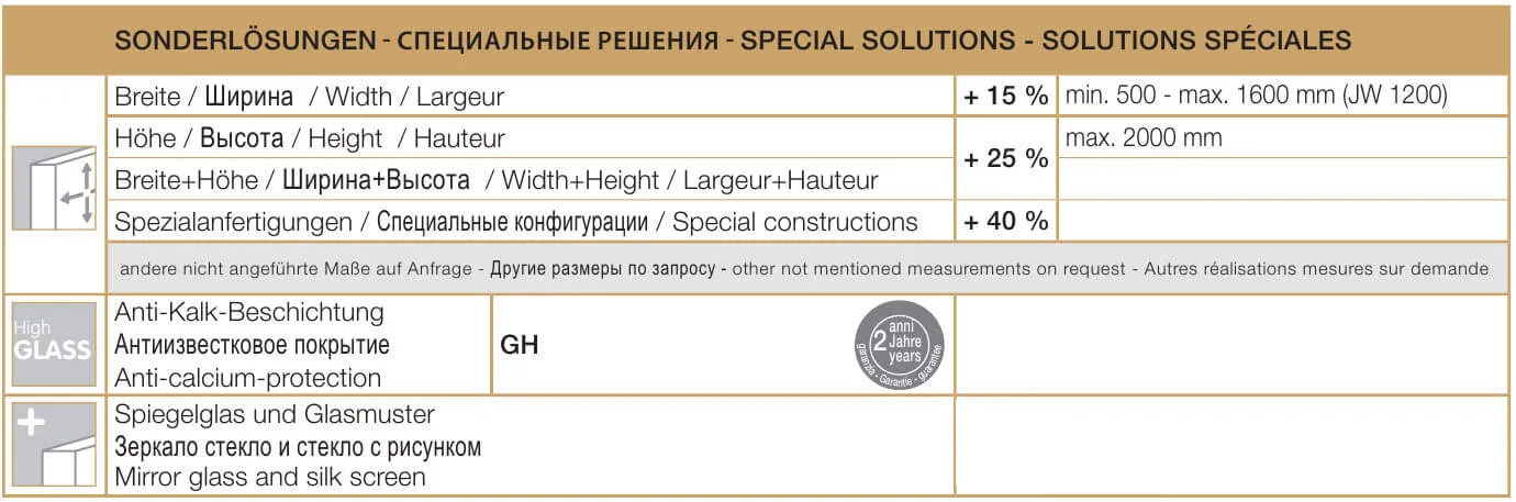 Маятниковая дверь Provex Jolly JT 2100 JT 05 GH L для душевой кабины левая High Glass