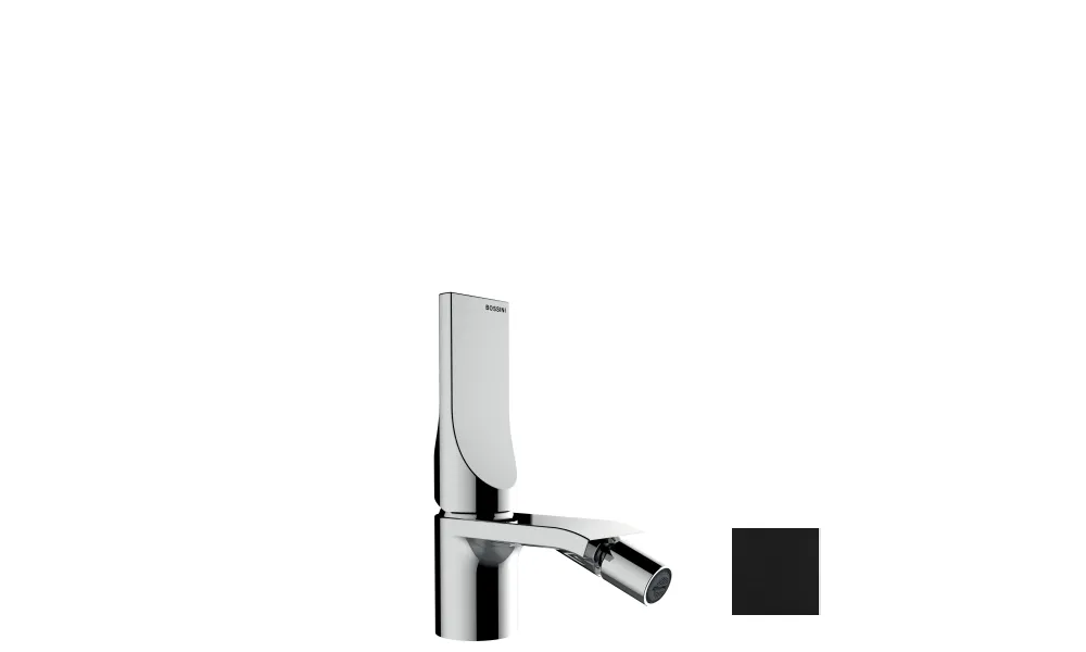 Однорычажный смеситель для биде BOSSINI Apice-R E89601.073 169 мм, с донным клапаном, чёрный матовый