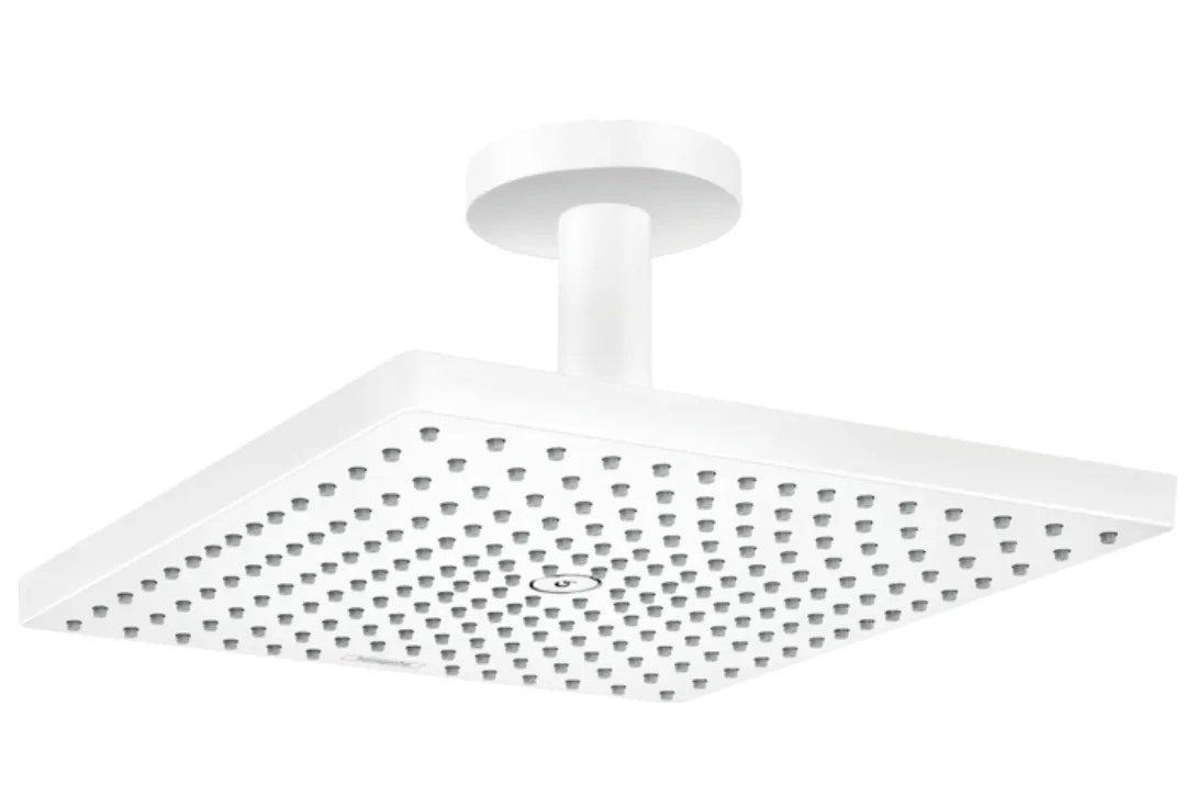 Верхний душ квадратный с потолочным держателем HANSGROHE Raindance Е 26250700 300, 1jet, цвет Белый матовый