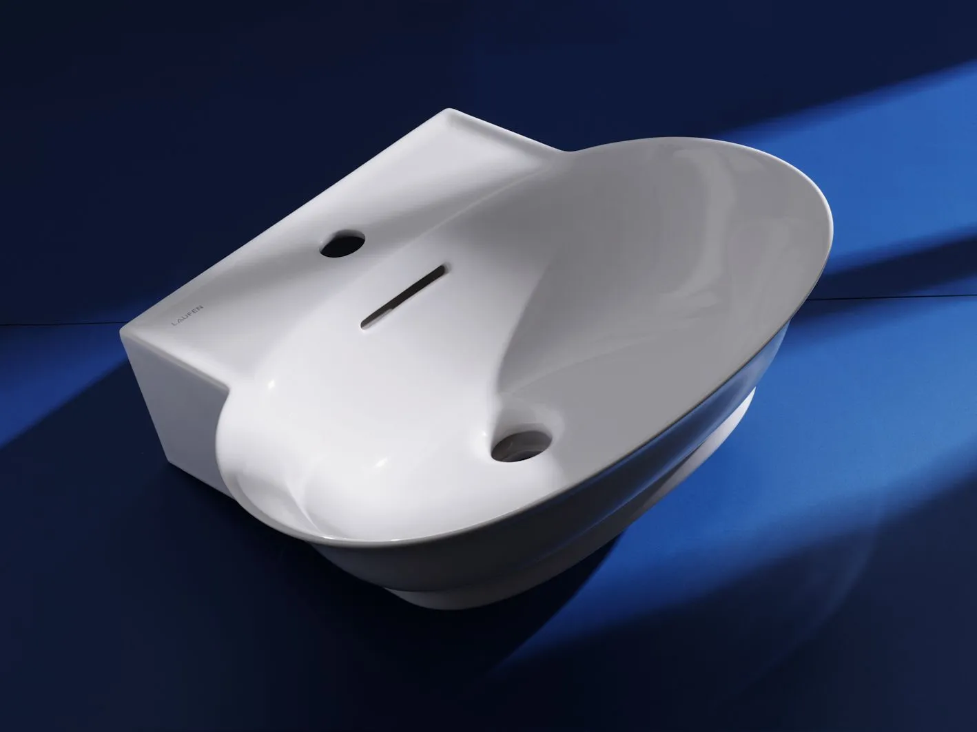Раковина накладная  Laufen   New Classic  8.1685.2.000.104.1  50 см, SaphirKeramik, 1 отверстие под смеситель, белая.