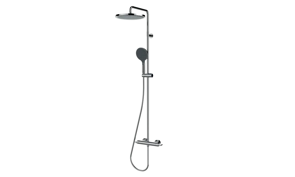 Душевая колонна BOSSINI Apice L10505.030 с термостатом, верхним душем, ручным душем, держателем и шлангом, хром