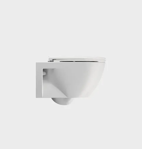 Унитаз подвесной GSI PURA ECO 880709 350 мм х 550 мм, Swirlflush, с открытым креплением, цвет Белый матовый