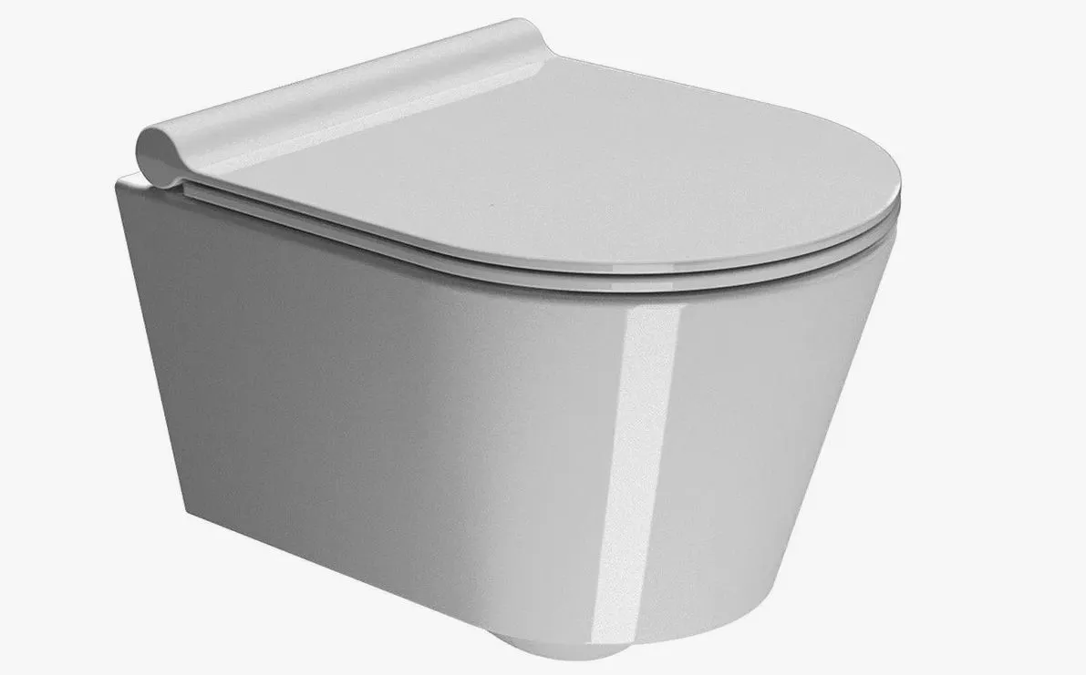 Сиденье для унитаза с крышкой GSI PURA MS76SN11 350 мм х 420 мм, SoftClose, цвет белый глянцевый