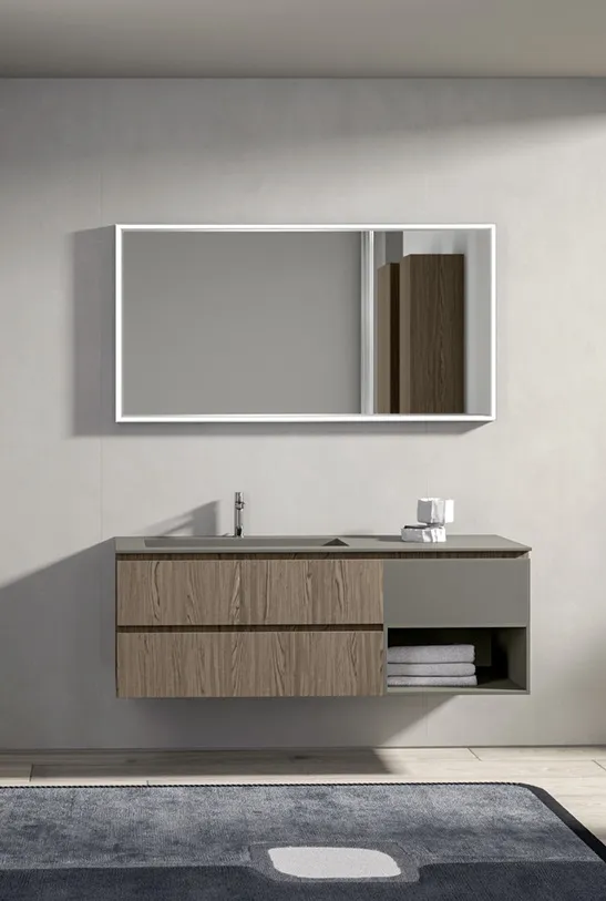 Тумба подвесная открытая BMT Galaxy 937 237 FCF 01 425  500х243х500 мм, цвет Grigio Londra Opaco