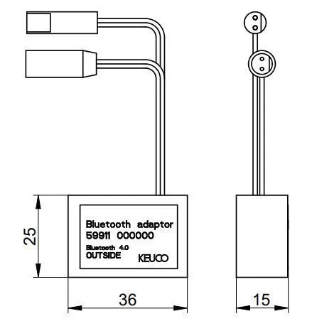 Bluetooth адаптер KEUCO Universal 59911 000000 Чёрно/Красный