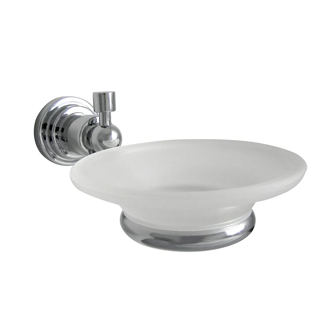 Мыльница настенная с держателем NICOLAZZI ACCESSORI Monte Croce 1487CR27 Хром/Белый