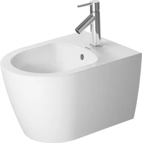 Подвесное биде Duravit ME by Starck 22901500001 с переливом, с покрытием WonderGliss, белое