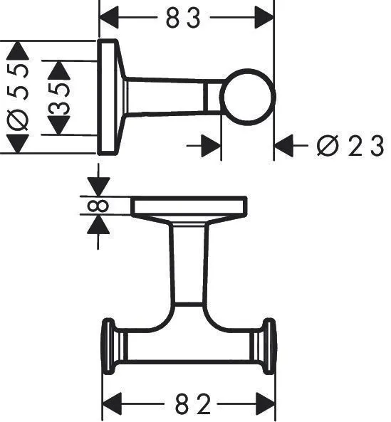 Двойной крючок AXOR Universal Circular 42812000 Хром
