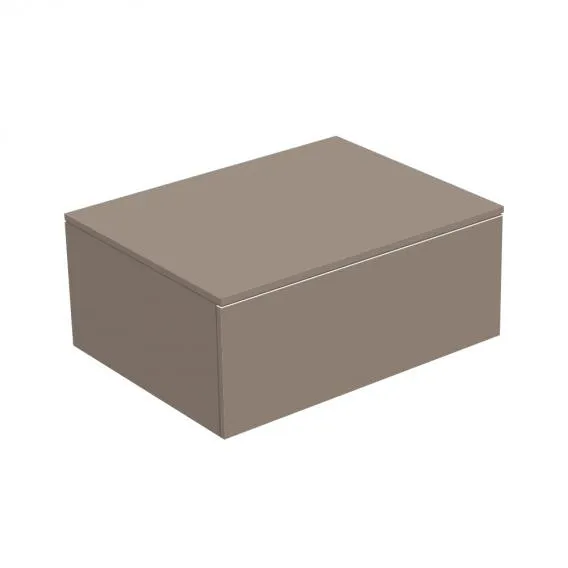 Тумба боковая подвесная KEUCO EDITION 400 31741 370000 с одним выдвижным фронтальным ящиком, корпус/фасад структурный лак, трюфель