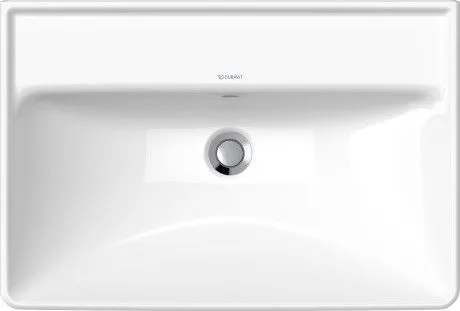Раковина подвесная Duravit D-Neo 2366650060 650 мм х 440 мм, с переливом, без отверстия под смеситель, белая