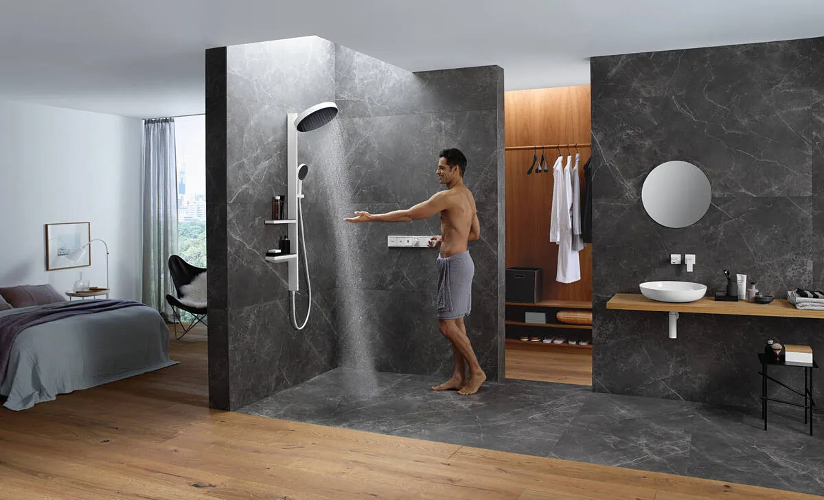 Душевая стойка Hansgrohe Showerpipe 360 26842700, скрытого монтажа, белый