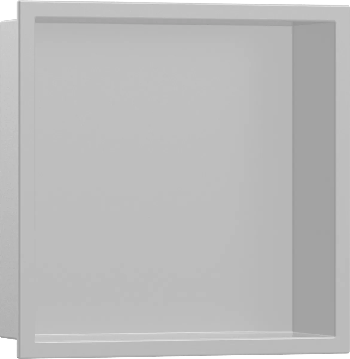 Настенный короб HANSGROHE XtraStoris Original 56061800 с интегрированной рамой 300 мм х 300 мм х 100 мм, полированная сталь
