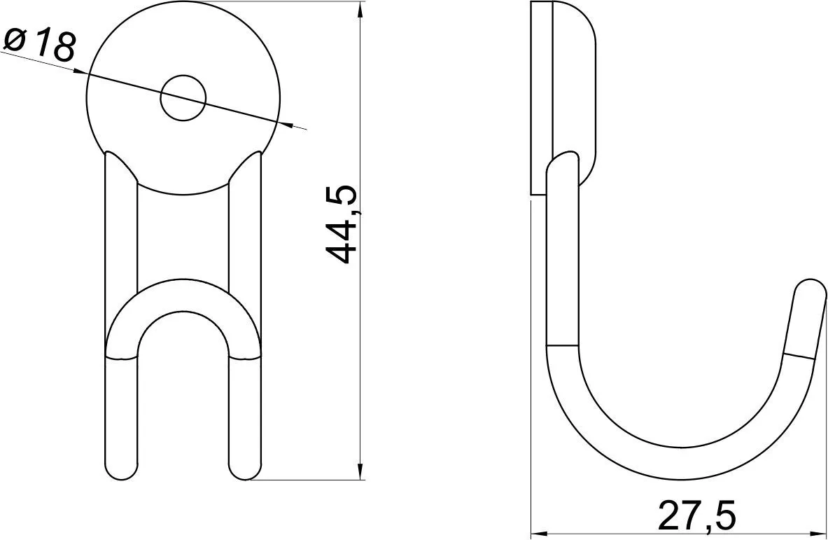 Крючок Novaservis Metalia Wire programme 6009.0 хром