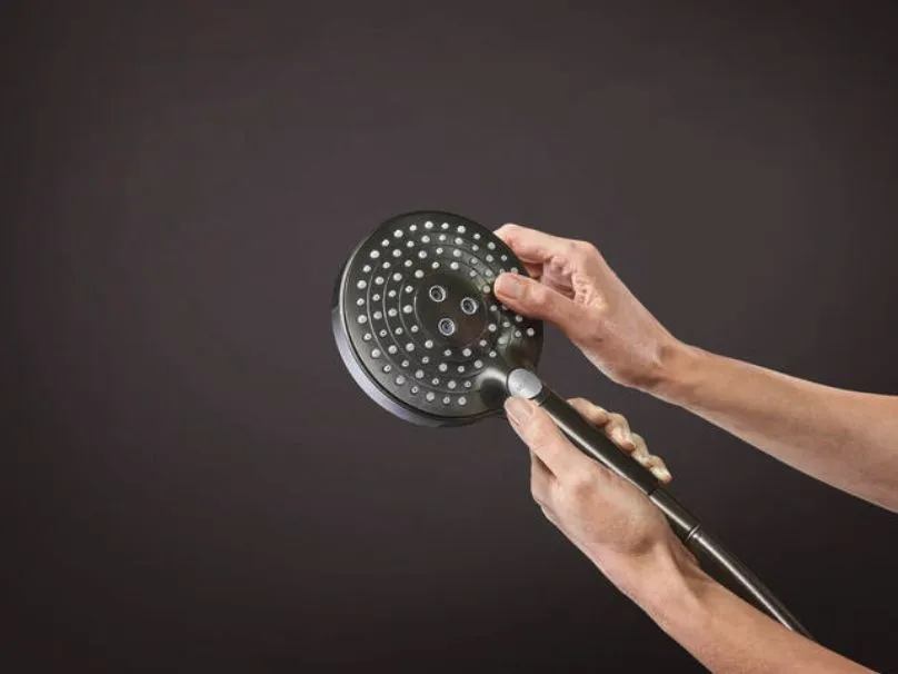 Душевой комплект HANSGROHE Raindance Select S240 1jet 27633340 Showerpipe с термостатом, цвет Шлифованный чёрный хром