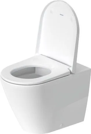 Унитаз напольный пристенный Duravit D-Neo Rimless 2003090000 370 мм х 580 мм, с вертикальным смывом, без смывного края, с креплением, белый