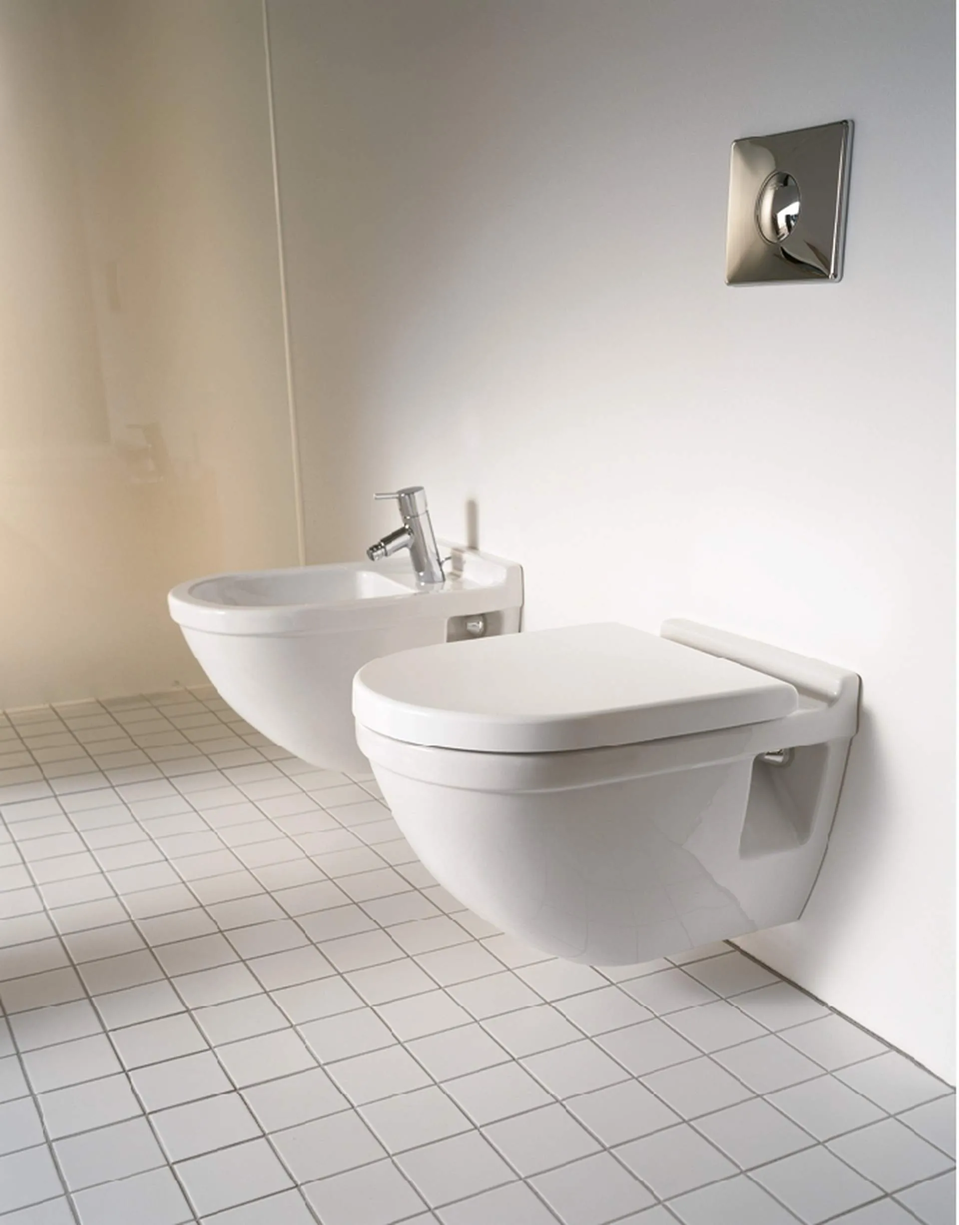 Подвесное биде Duravit Starck 3 22301500001 с переливом, с покрытием WonderGliss, белое 