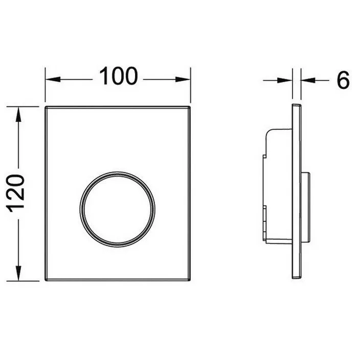 Панель смыва TECE Loop Urinal 9242625 хром матовый