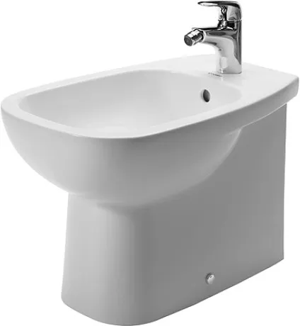 Напольное биде Duravit D-Code 22411000002 с переливом, с креплением, пристенный вариант, белое