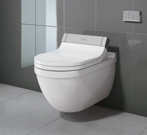 Унитаз подвесной Duravit Starck 3 2226590000 с вертикальным смывом, для крышки - биде SensoWash, белый