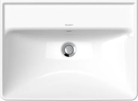 Раковина подвесная Duravit D-Neo 2366600060 600 мм х 440 мм, с переливом, без отверстия под смеситель, белая